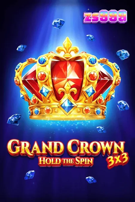 Tampilan visual slot 3x3 Grand Crown dengan simbol buah dan mahkota emas